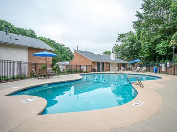 Pool at green meadows apartments in raleigh nc